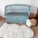Banquette coffre à jouets vintage en osier