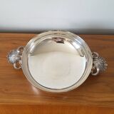 Round Hollow Dish, Vegetable Dish Silver Metal GELB