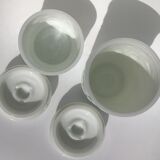 Set 2 hermetic jars white opal glass