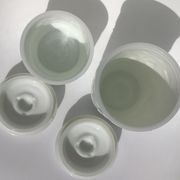 Set 2 bocaux hermétiques verre opale blanc