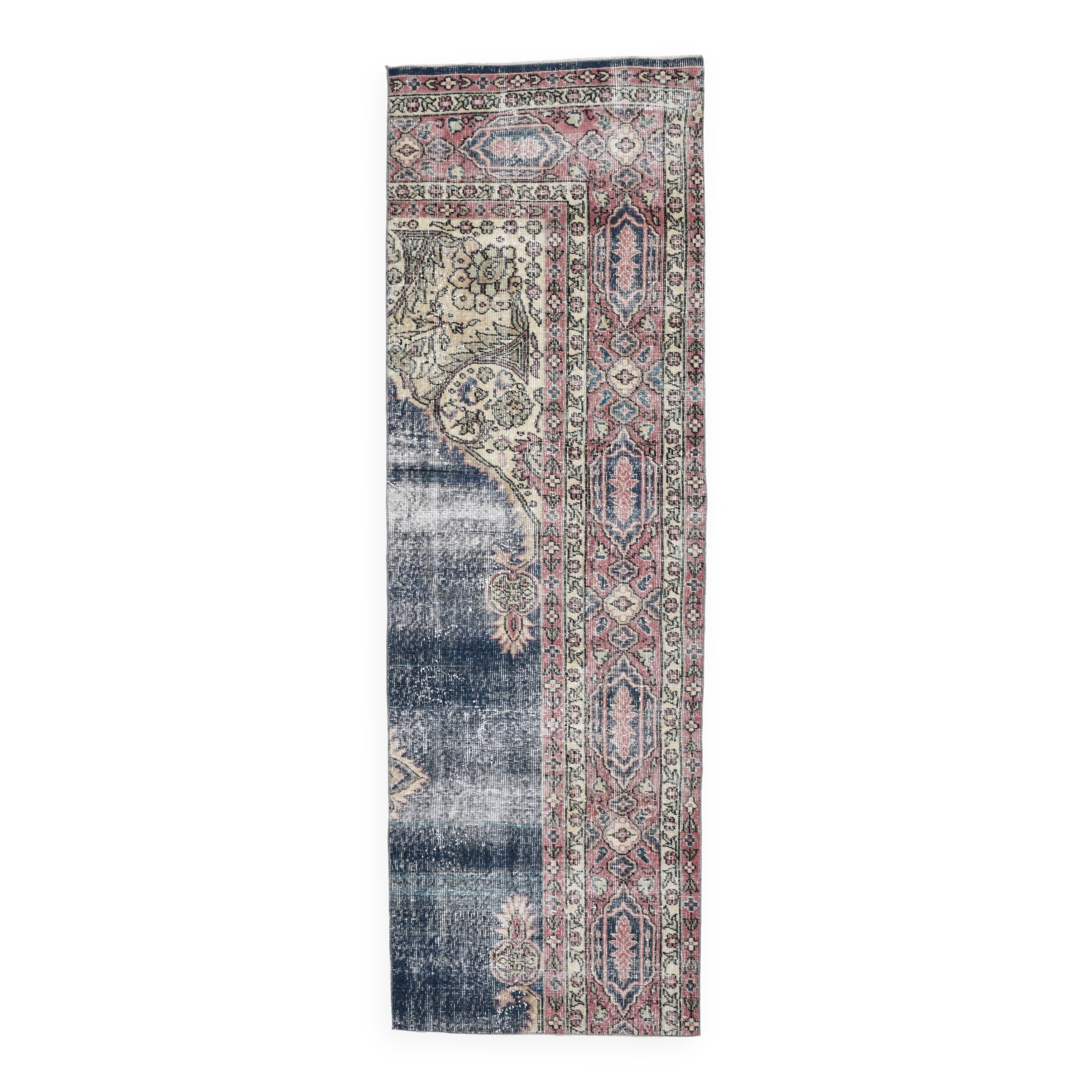 Navy Blue Vintage Runner Rug, 75x231Cm SK 6884