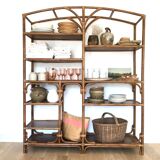 Rattan shelf