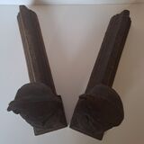 Pair of cast iron fire dogs