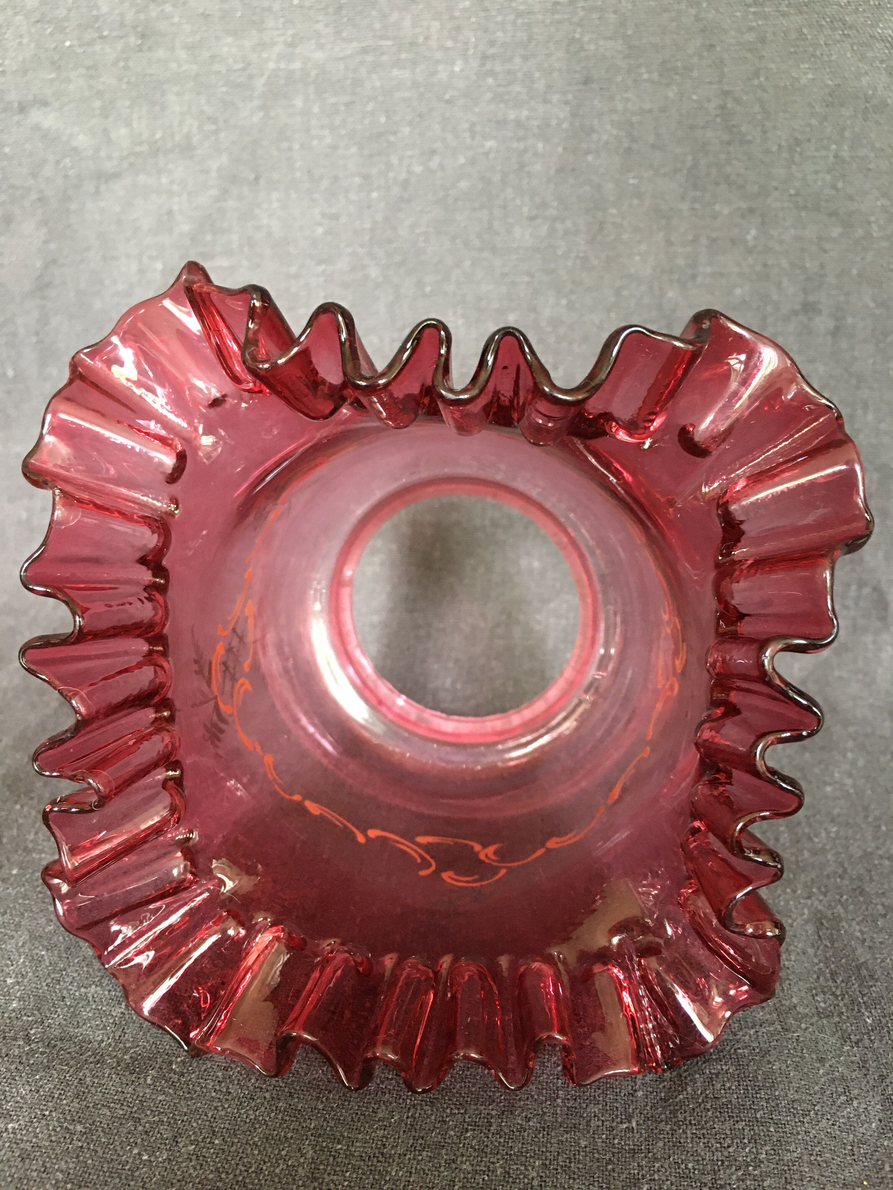 Enamelled red tulips