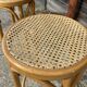 Set of 2 vintage rattan bar stools
