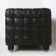 Canapé en cuir noir Kubus modèle "8020" par Josef Hoffmann pour Wittmann, Austr