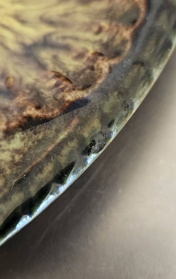 7 assiettes à huitres, vintage Vallauris Marius Giuge.