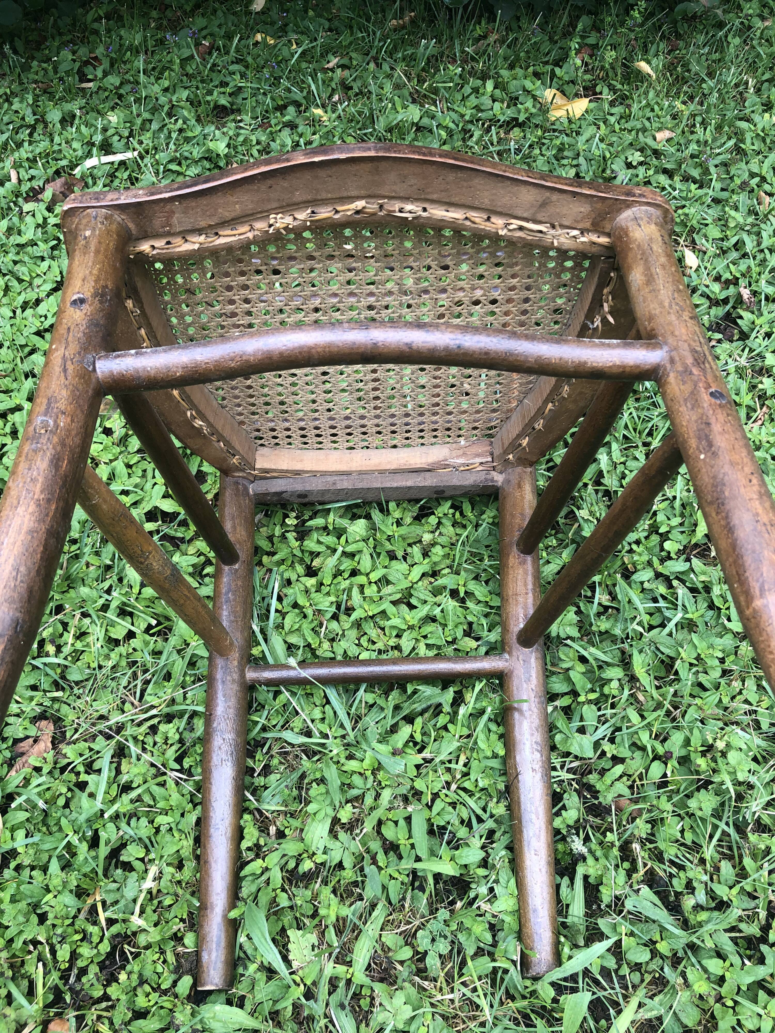 Canned bistro chairs