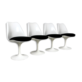 4 chaises Tulip pivotantes par Eero Saarinen pour Knoll, 1970