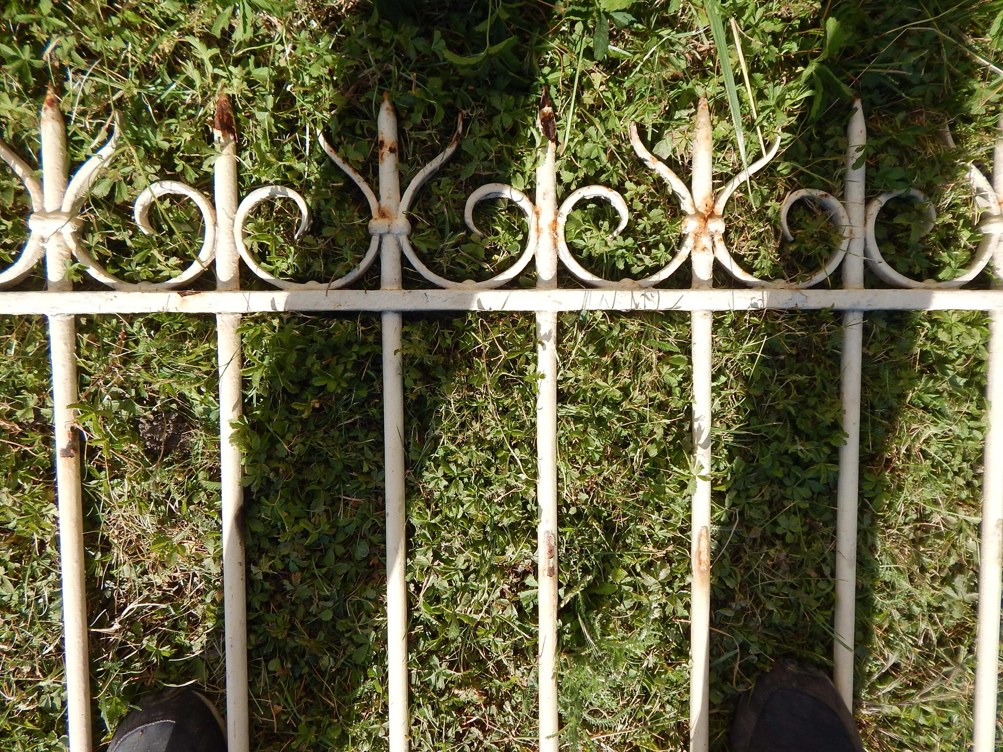 Ancient wrought iron grid