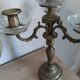 Pair of candelabra candle holders in bronze and glass louis xvi