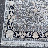 Handmade beige wool Persian rug 130x200
