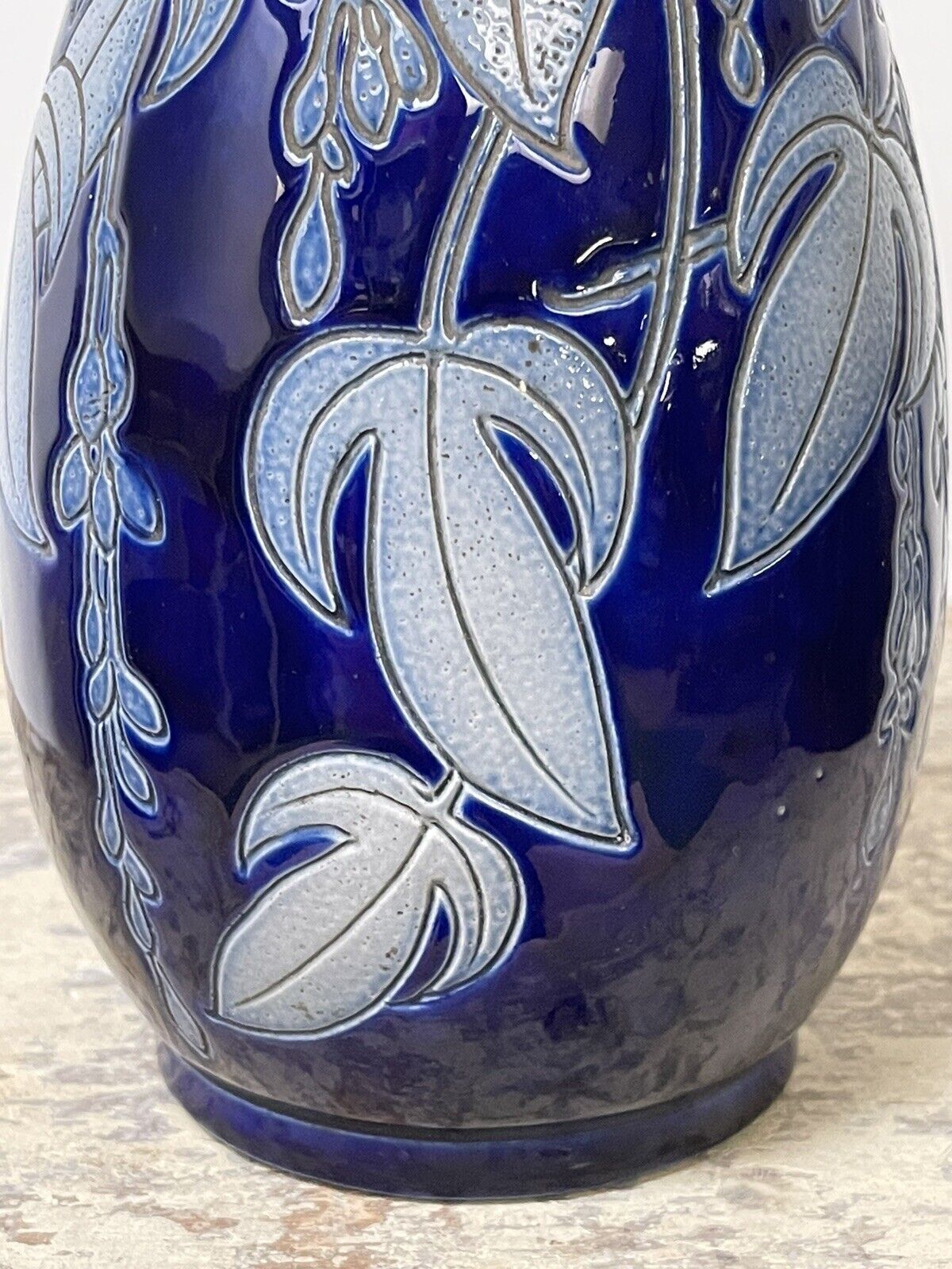 Betschdorf alsace sandstone, pretty krumeich remmy vase, art nouveau décor