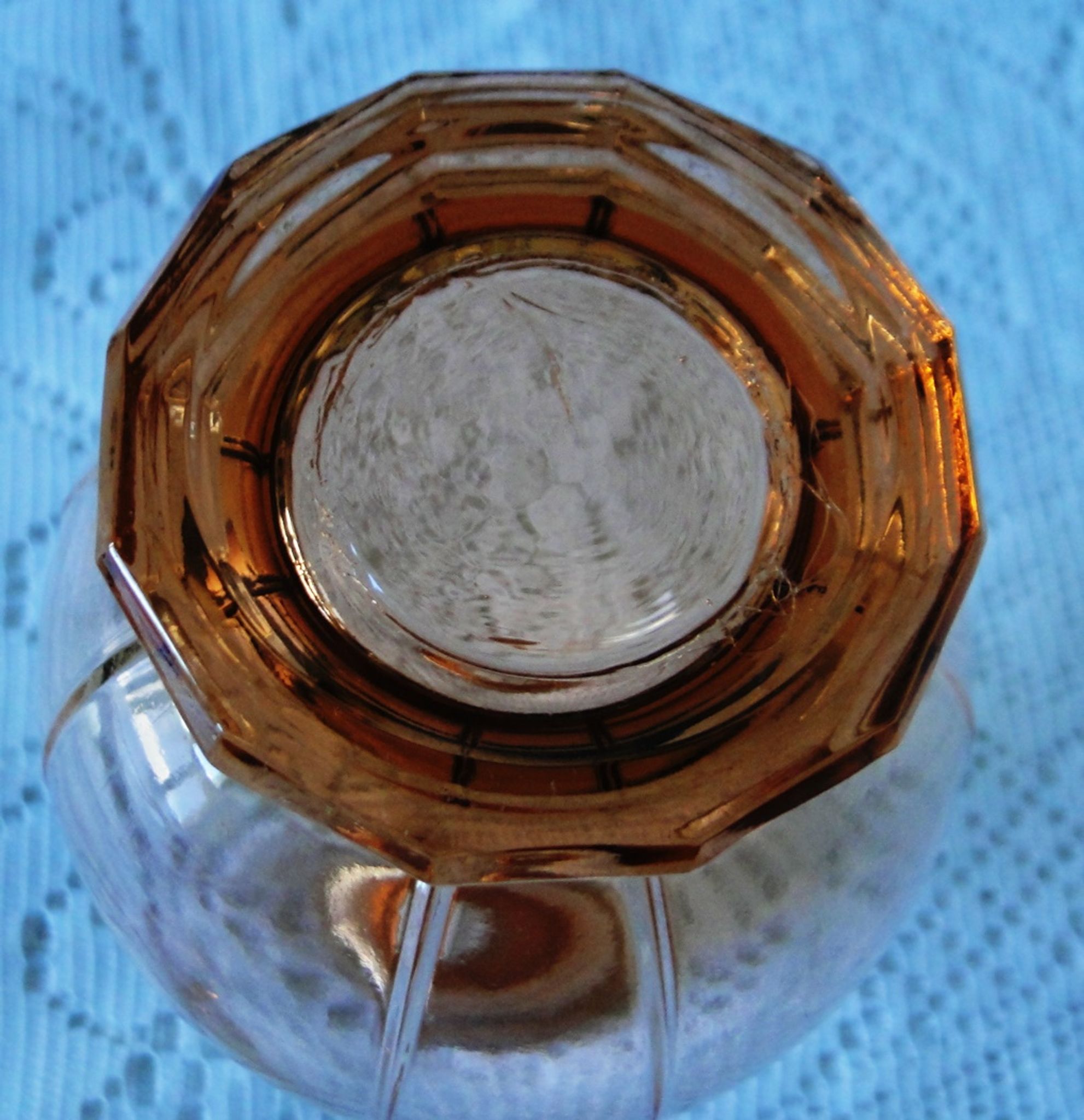 Carafe art deco verre rose
