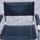 Fauteuil style MG5 tubes chromés assise et dossier cuir noir