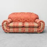 Divano due posti in tessuto broccato anni ’50 vintage