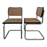 Pair of B32 chairs by Marcel Breuer, made in Italy.