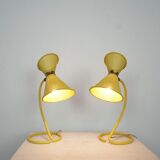Set of two Mathieu Mategot desk lights