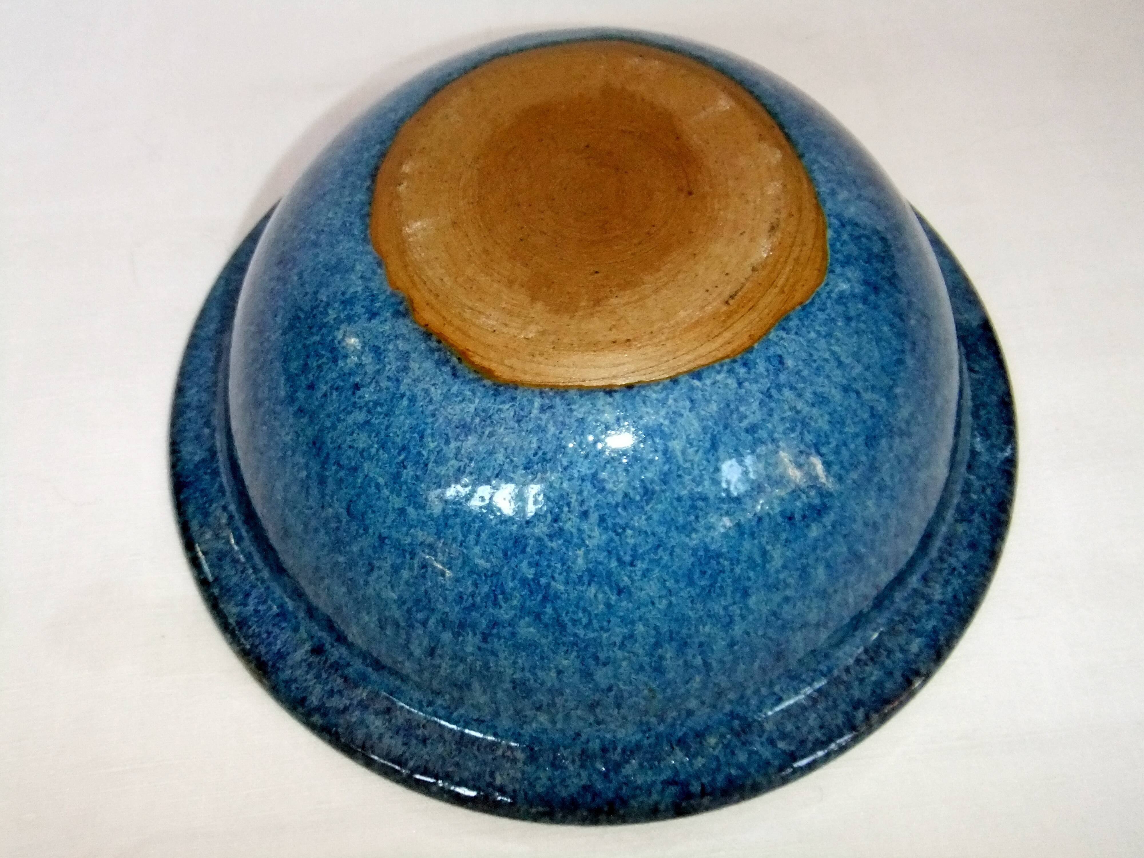 Cup jatte ceramic salad bowl shades of blue bowl flat cup