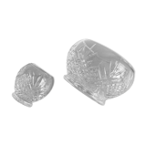 Set of 2 thick crystal candy cups