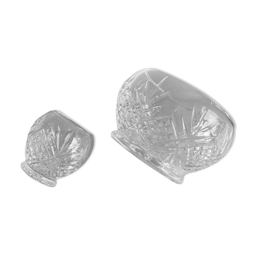 Set of 2 thick crystal candy cups