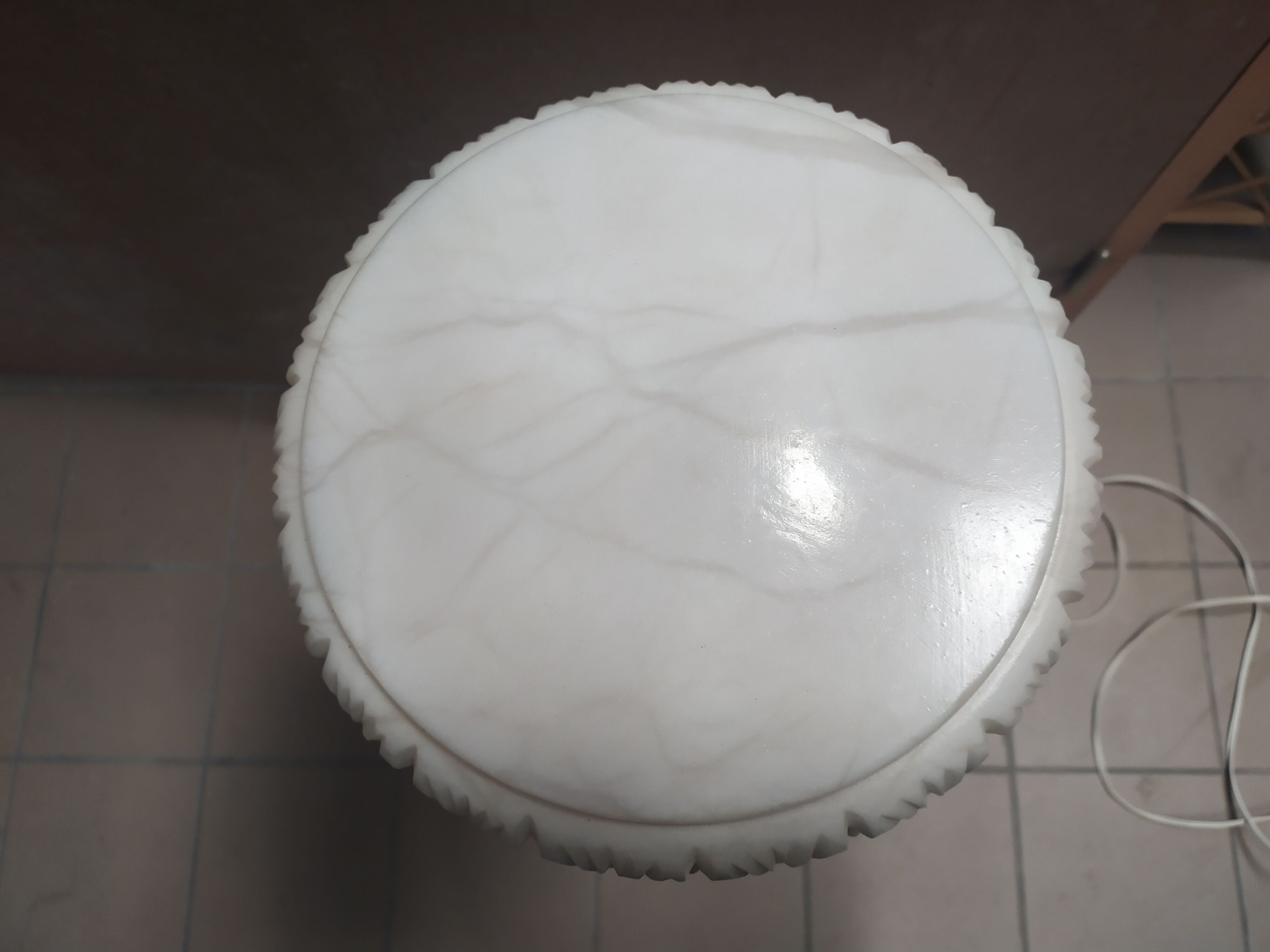 Alabaster lamp on its alabaster light column