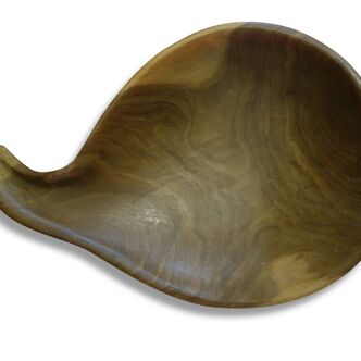 Empty pocket wooden pear-shaped