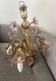 Murano glass chandelier Venetian flowers, circa 1950/1970 pink yellow