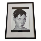Fashion photography, portrait, Petra Bernardi, framed under glass, 32 x 41 cm