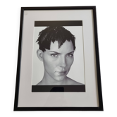 Photographie de mode, portrait, Petra Bernardi, encadré sous verre, 32 x 41 cm