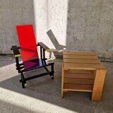 Vintage crate table, 1990s oak