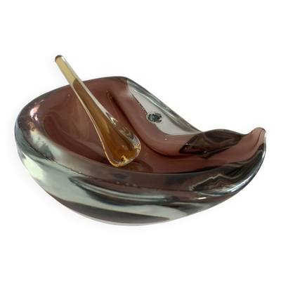 Cendrier avec pilon Murano Sommerso, circa 1960