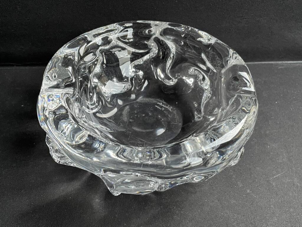 Important et lourd cendrier à cigares – Cristal – Schneider France