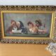 Old Italian painting oil on canvas couples unsigned