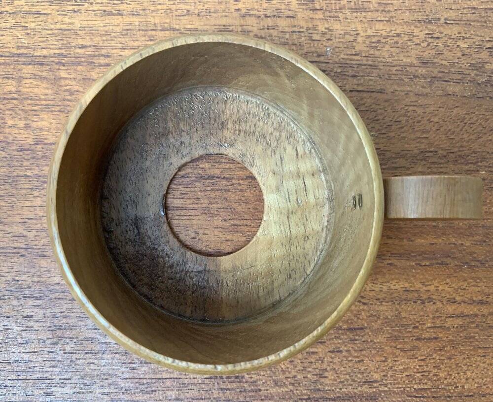 Mid-century wooden tea glasses, 1960s, set of 5