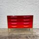 Raymond Loewy red orange chest of drawers