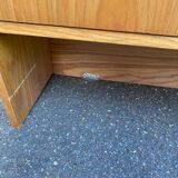 Scandinavian wardrobe with 2 sections in oak from the 1970s.