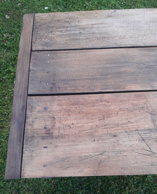 table tréteaux 2m atelier campagne ancienne