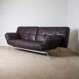 Vintage leather canapé Smala for Cinna, designer Pascal Mourgue, 2000