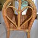 Vintage woven rattan magazine rack