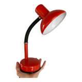 Vintage red metal desk lamp