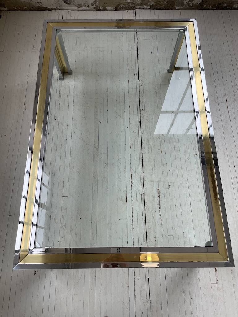 Romeo Rega chrome brass coffee table