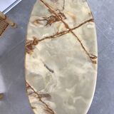 Table basse bronze et onyx