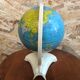 Old world map ms globe metal + bakelite base white vintage cream