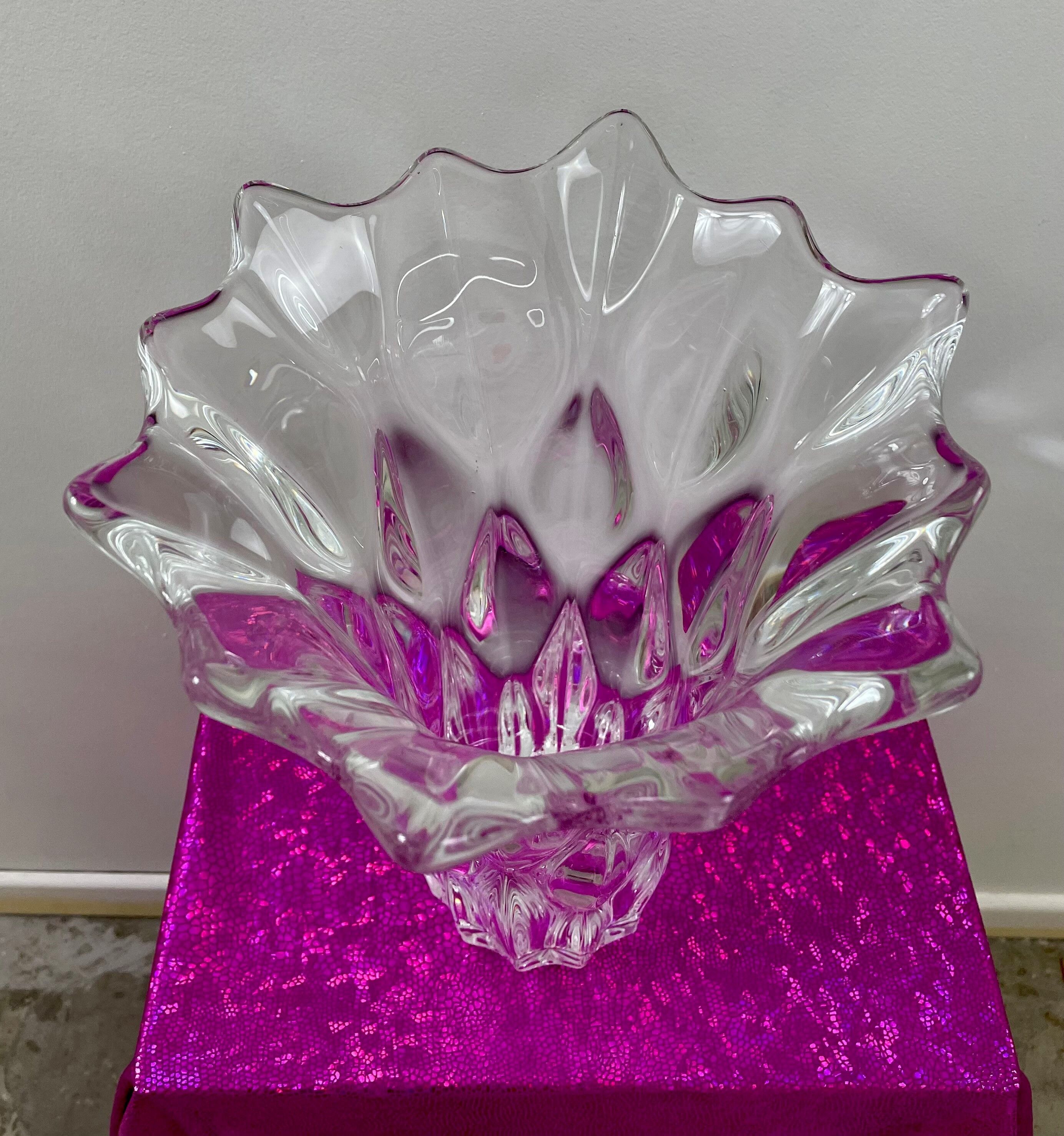 Glass vase made in France 70's