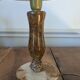 Lampe vintage en onyx et laiton