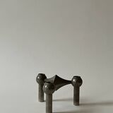 Stoff Nagel designer candlestick in genuine chrome-plated metal, Denmark 1970