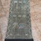 Moroccan silk hallway rug with cactus pattern: handwoven