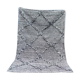 Small Moroccan Berber Carpet Made Main Zanafi Black 100x160 cm
