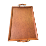 Tray vintage oak with handle